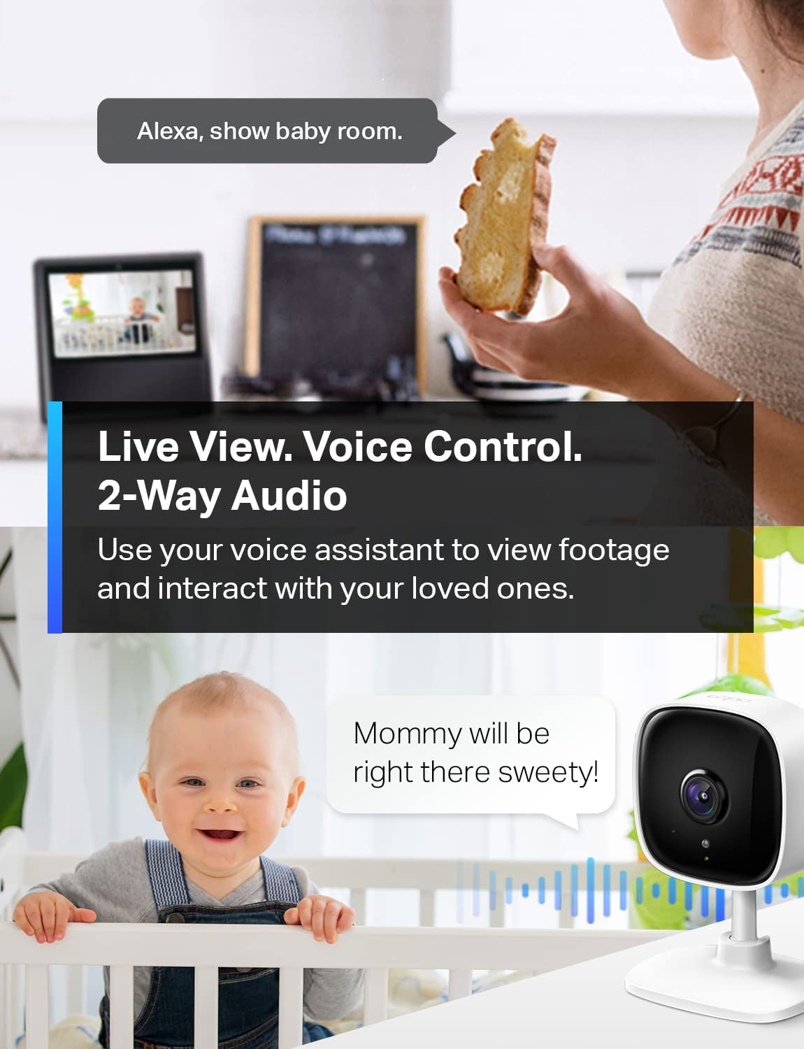 Tp-Link Tapo C100: Advanced 1080P Indoor Security Camera for Baby Monitoring, Pet Surveillance, and Home Protection with Motion Detection, 2-Way Audio, Night Vision, and Smart Home Integration
