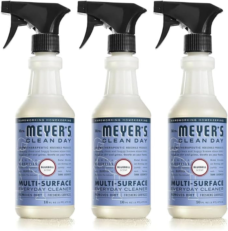 Transform Your Home with Mrs. Meyer's Bluebell All-Purpose Cleaner Spray - 16 Fl. Oz, Pack of 3