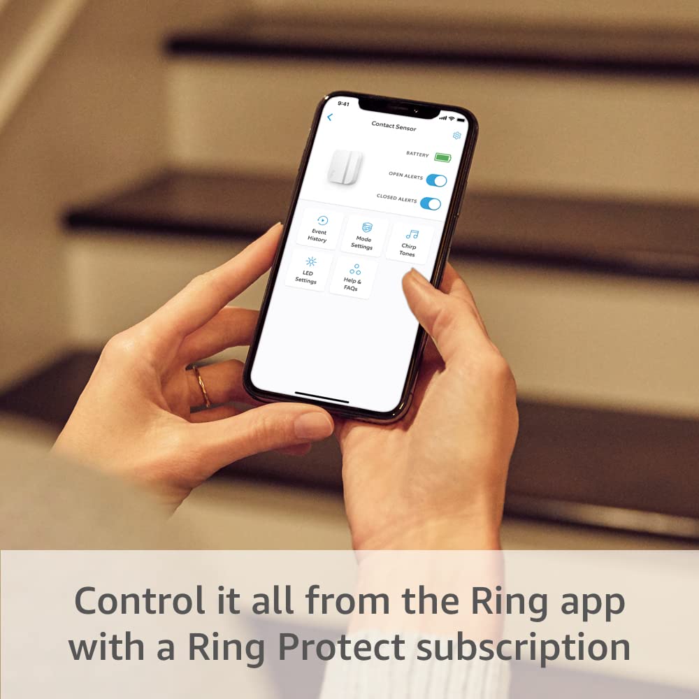 Enhance Your Home Security with the Alarm Contact Sensor 2-Pack - 2nd Gen | Instant Alerts for Windows & Doors | Slim Design & Easy Installation | Requires Base Station