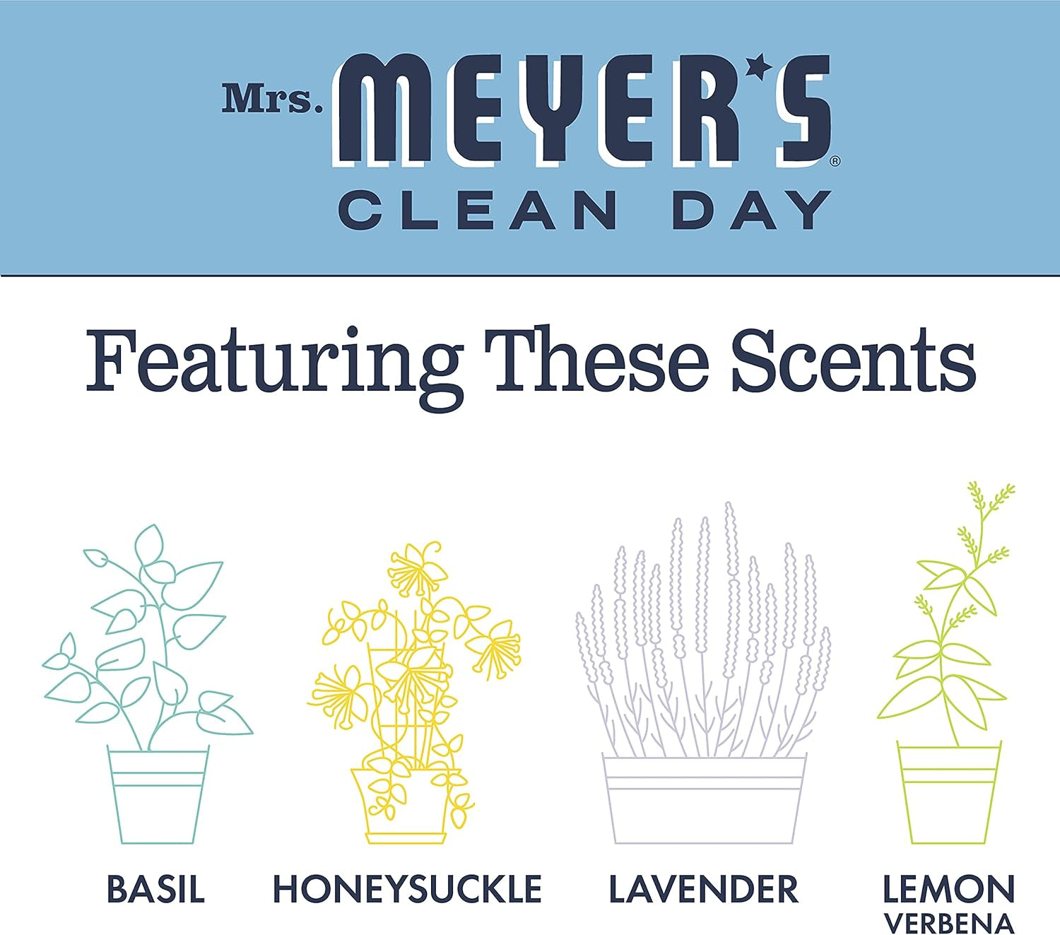 Transform Your Home with Mrs. Meyer's Bluebell All-Purpose Cleaner Spray - 16 Fl. Oz, Pack of 3