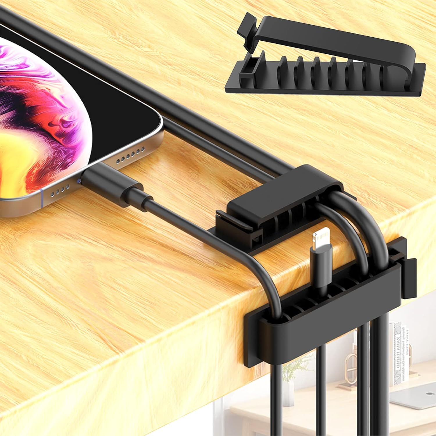 Ultimate 192 PCS Cable Management Kit - Organize Your Cords with Ease! Includes Wire Organizer Sleeves, Cable Holders, Clips, Straps, and Fastening Ties in Sleek Black and Clear Design