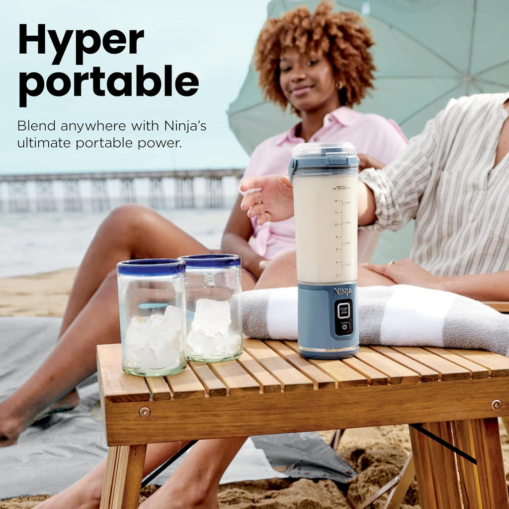 Unleash Your Blending Potential with the BC151NV Blast Portable Blender - Cordless, 18oz Personal Blender for Smoothies & Shakes, BPA Free with Leakproof Lid & Sip Spout, USB-C Rechargeable in Stylish Denim Blue!