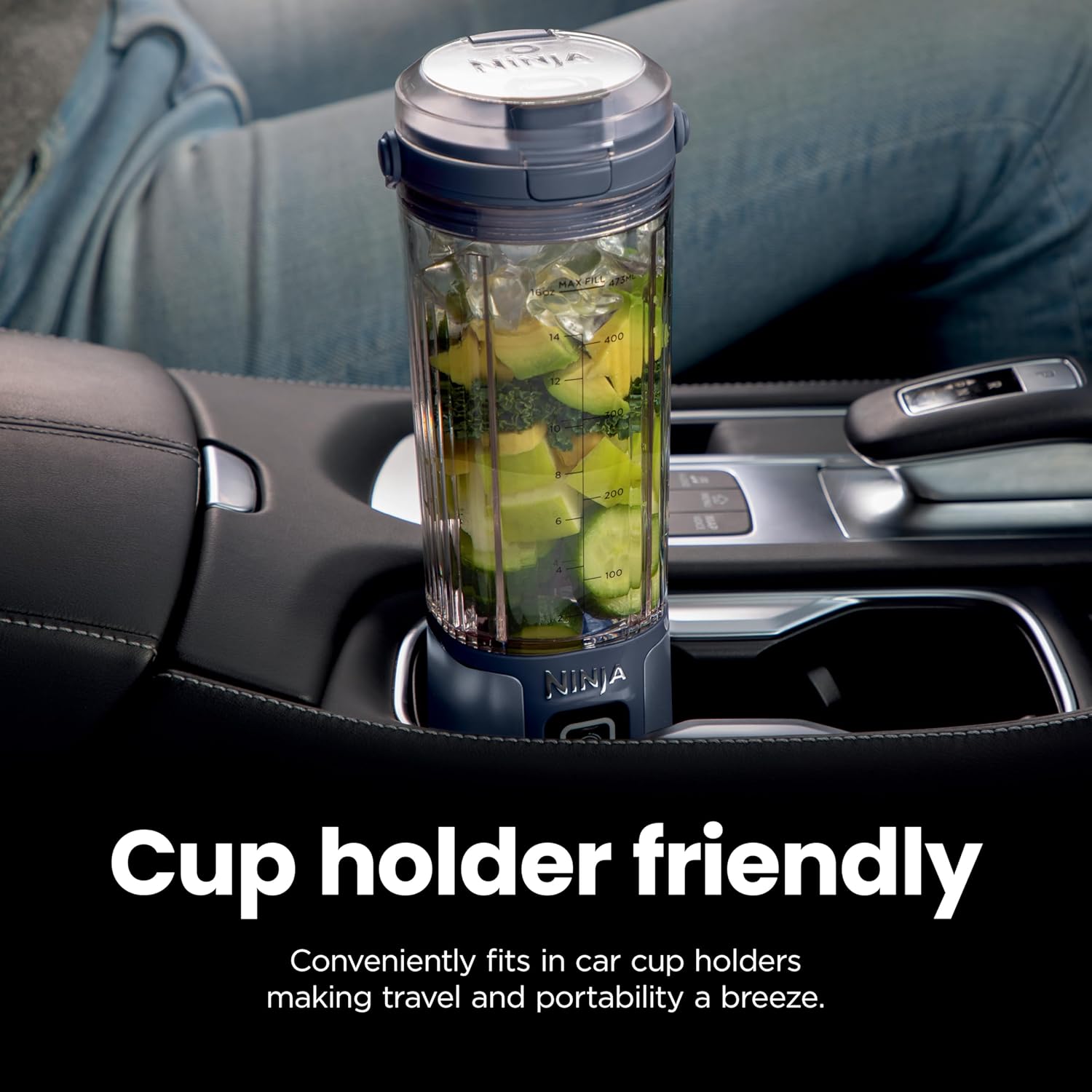 Unleash Your Blending Potential with the BC151NV Blast Portable Blender - Cordless, 18oz Personal Blender for Smoothies & Shakes, BPA Free with Leakproof Lid & Sip Spout, USB-C Rechargeable in Stylish Denim Blue!