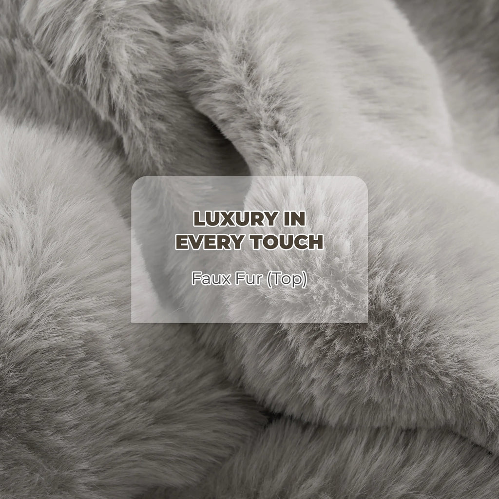 Indulge in Warmth: MARNUR Electric Throw Blanket with 6 Heat Settings, Plush Faux Fur, and 4-Hour Timer - Cozy Gray Design