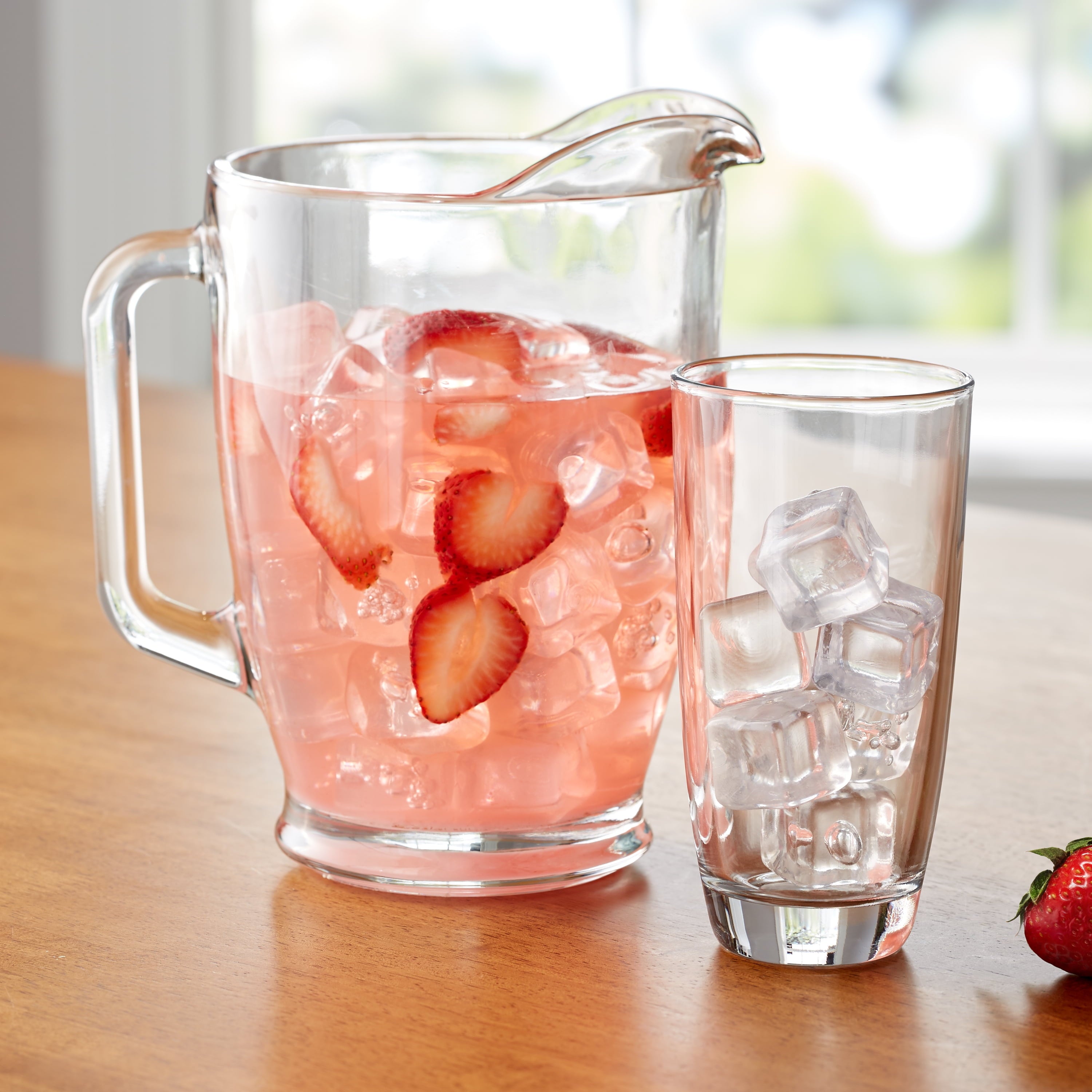 Elevate Your Entertaining with the 7-Piece Clear Glass Pitcher and Cooler Glass Set