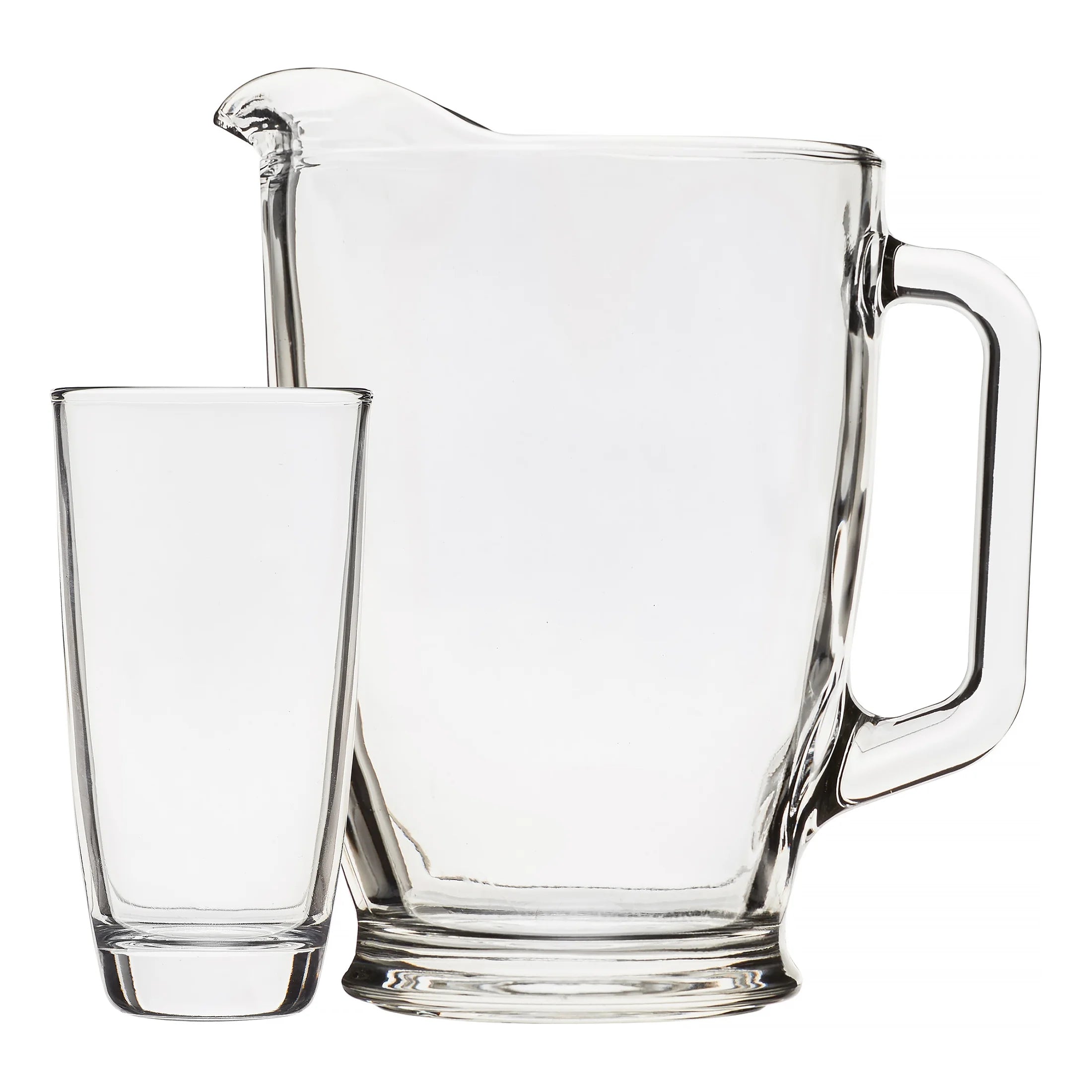 Elevate Your Entertaining with the 7-Piece Clear Glass Pitcher and Cooler Glass Set