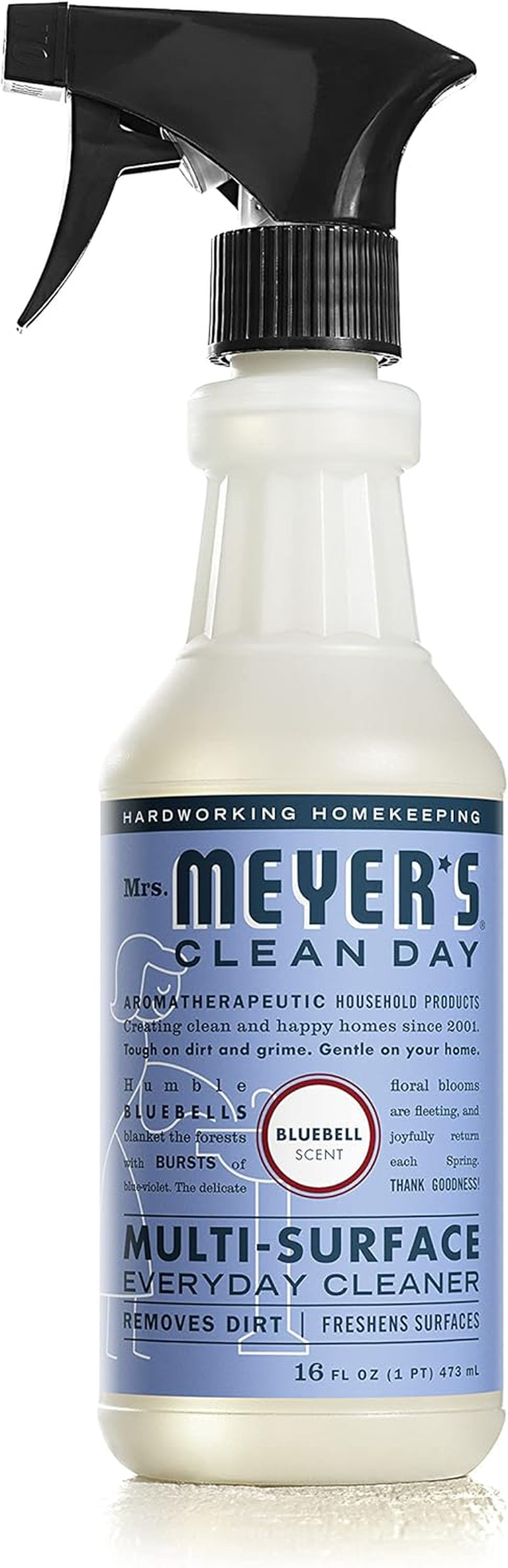 Transform Your Home with Mrs. Meyer's Bluebell All-Purpose Cleaner Spray - 16 Fl. Oz, Pack of 3